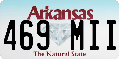 AR license plate 469MII