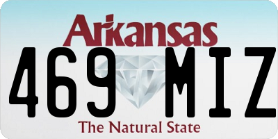 AR license plate 469MIZ