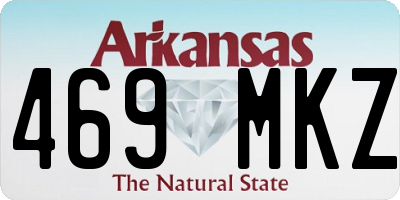 AR license plate 469MKZ