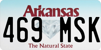 AR license plate 469MSK