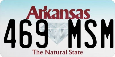 AR license plate 469MSM