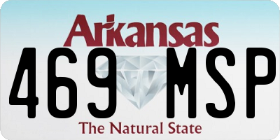 AR license plate 469MSP