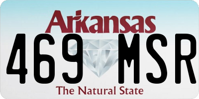 AR license plate 469MSR