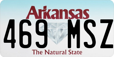 AR license plate 469MSZ