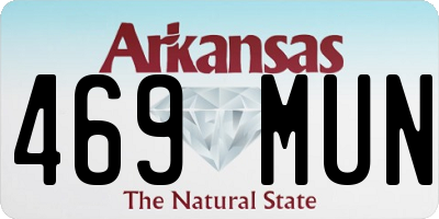 AR license plate 469MUN