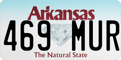 AR license plate 469MUR