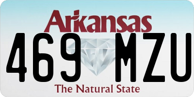 AR license plate 469MZU