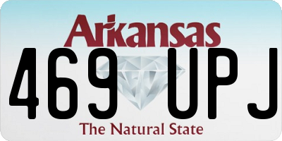 AR license plate 469UPJ