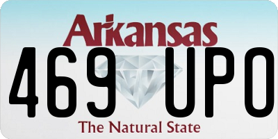 AR license plate 469UPO