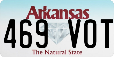 AR license plate 469VOT