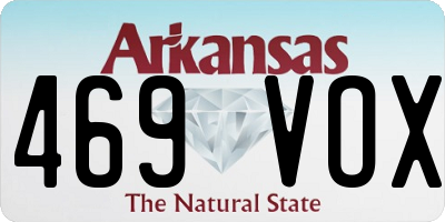 AR license plate 469VOX