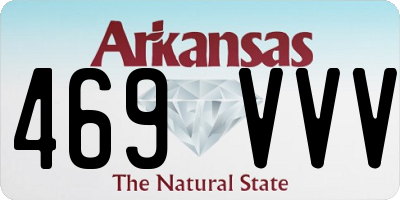 AR license plate 469VVV