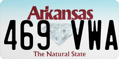 AR license plate 469VWA