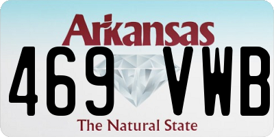 AR license plate 469VWB
