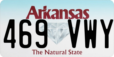 AR license plate 469VWY