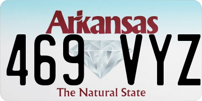AR license plate 469VYZ