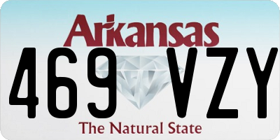 AR license plate 469VZY
