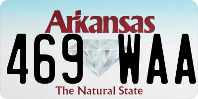 AR license plate 469WAA
