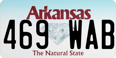 AR license plate 469WAB