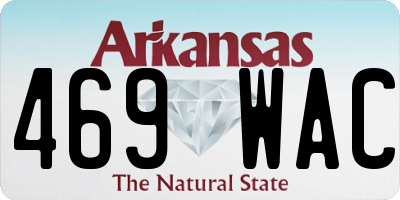 AR license plate 469WAC