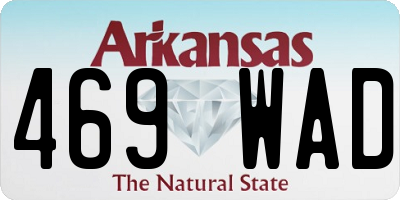 AR license plate 469WAD