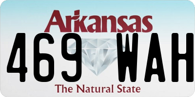 AR license plate 469WAH