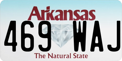 AR license plate 469WAJ