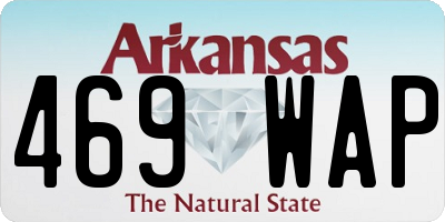 AR license plate 469WAP