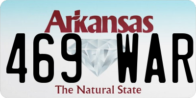 AR license plate 469WAR