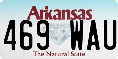 AR license plate 469WAU