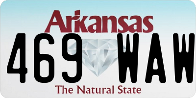 AR license plate 469WAW