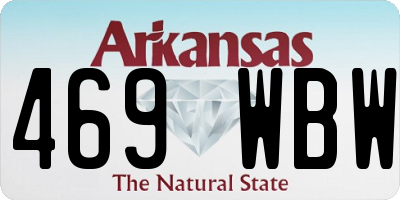 AR license plate 469WBW