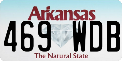 AR license plate 469WDB