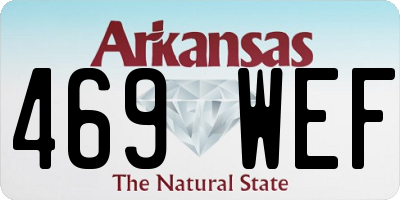 AR license plate 469WEF