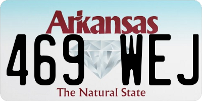 AR license plate 469WEJ