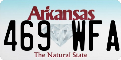 AR license plate 469WFA