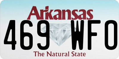 AR license plate 469WFO