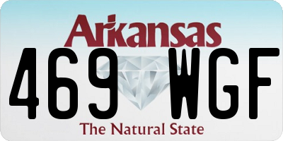 AR license plate 469WGF