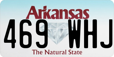 AR license plate 469WHJ