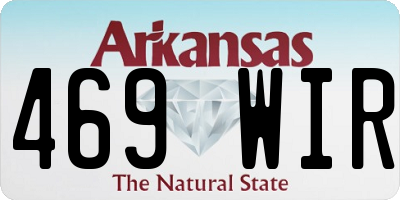 AR license plate 469WIR