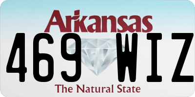 AR license plate 469WIZ