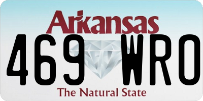 AR license plate 469WRO