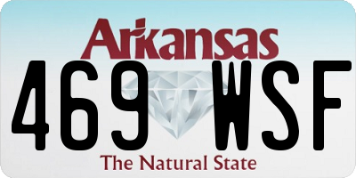 AR license plate 469WSF