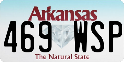 AR license plate 469WSP