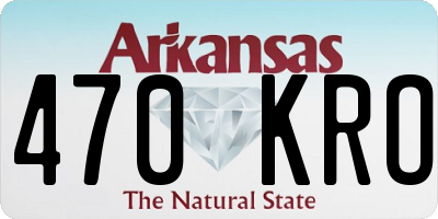 AR license plate 470KRO