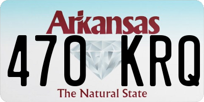 AR license plate 470KRQ