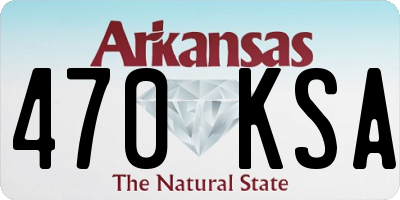 AR license plate 470KSA