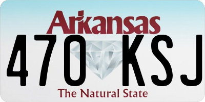 AR license plate 470KSJ