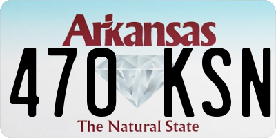 AR license plate 470KSN