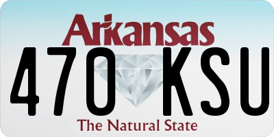 AR license plate 470KSU